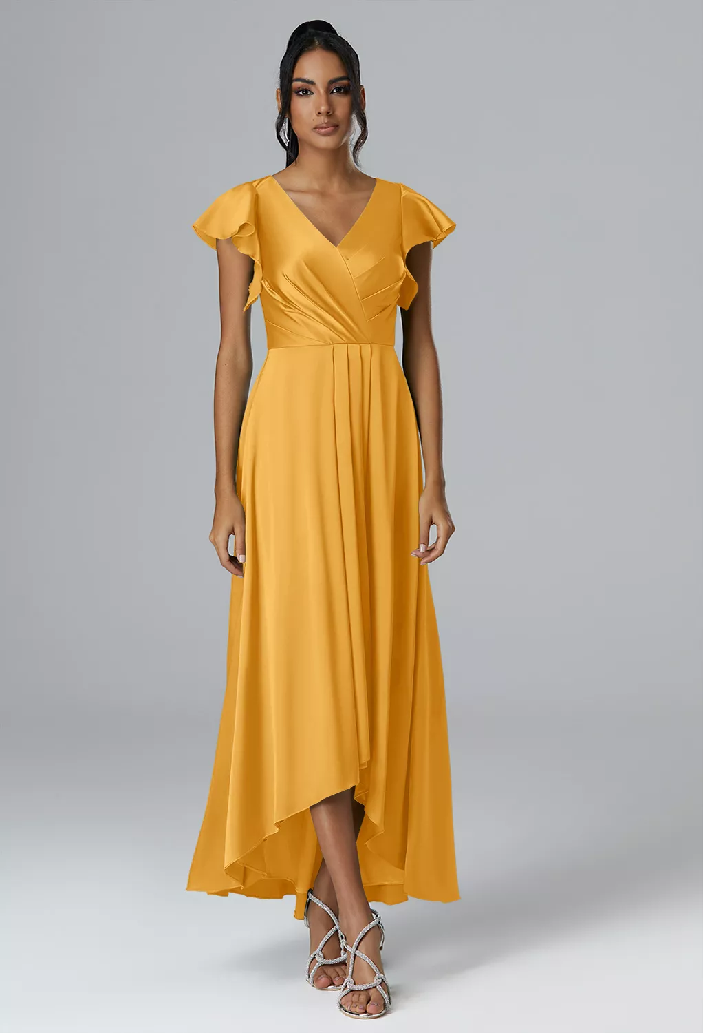 AW Sapota Mango  Spring Wedding Guest Dresses